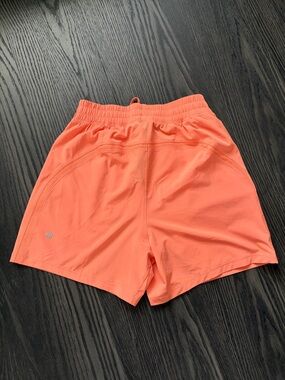lululemon athletica Men's Coral-Orange Athletic Shorts 5” Linerless Shorts